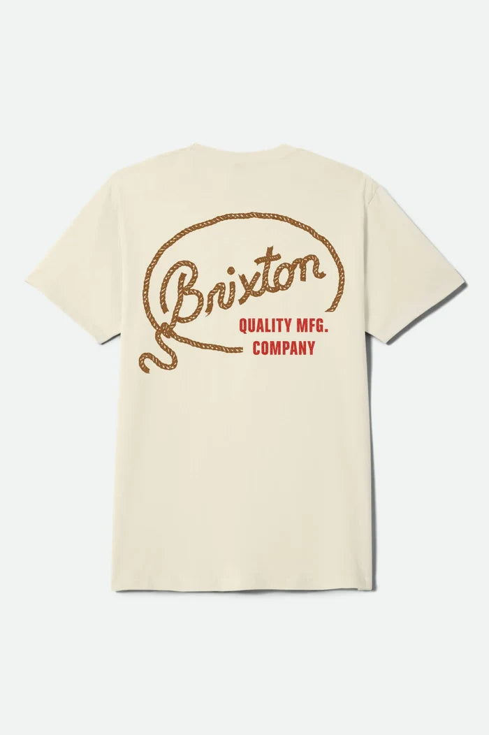 Brixton Gallatin short-sleeve standard fit graphic t-shirt in cream