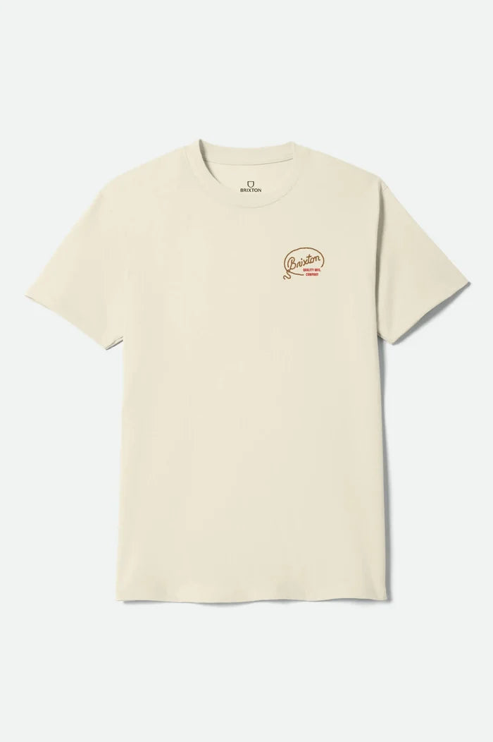 Brixton Gallatin short-sleeve graphic t-shirt in cream, alternate product view
