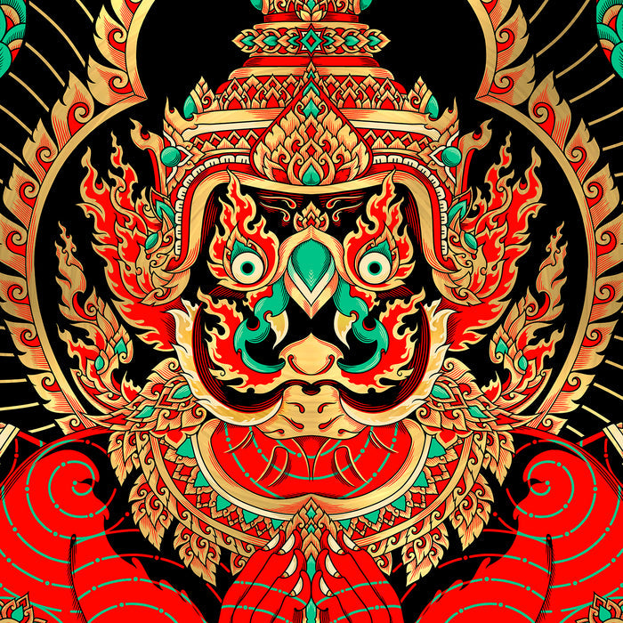 'Garuda' Gold Foil - Neon Screen-print