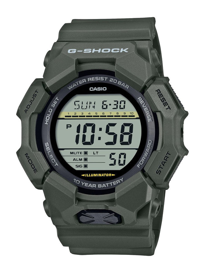 G-Shock GD010 series watch in moss green