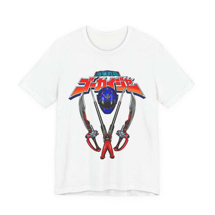 Gokai Blue Tee Super Sentai T Shirt Custom Graphic Art Cosplay Shirts Rangers Retro Vintage 90s