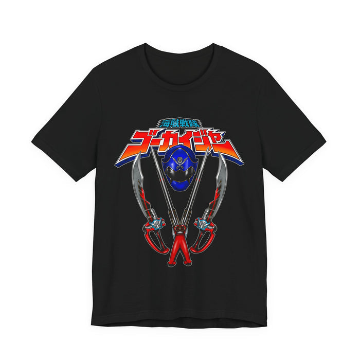 Gokai Blue Tee Super Sentai T Shirt Custom Graphic Art Cosplay Shirts Rangers Retro Vintage 90s