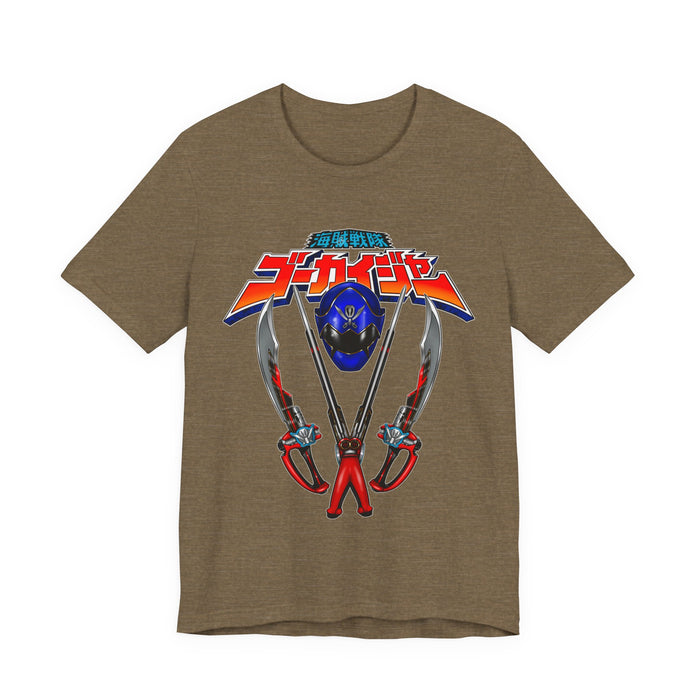 Gokai Blue Tee Super Sentai T Shirt Custom Graphic Art Cosplay Shirts Rangers Retro Vintage 90s