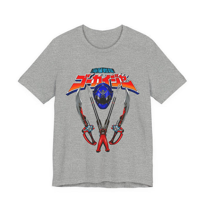Gokai Blue Tee Super Sentai T Shirt Custom Graphic Art Cosplay Shirts Rangers Retro Vintage 90s