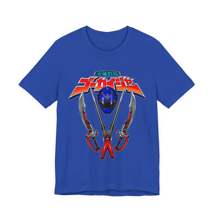 Gokai Blue Tee Super Sentai T Shirt Custom Graphic Art Cosplay Shirts Rangers Retro Vintage 90s