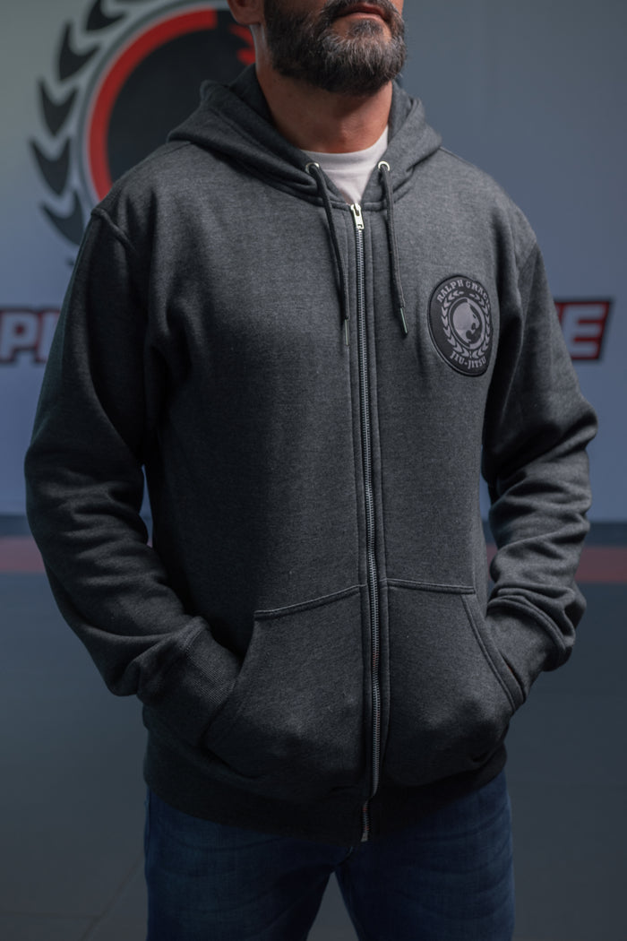 Grey Zip-Up Hoodie