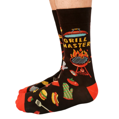 Grill Master Socks with all BBQ things in an all over pattern. Look stylish while cooking!