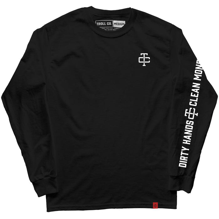 Troll Co. Grit long sleeve graphic tee in black