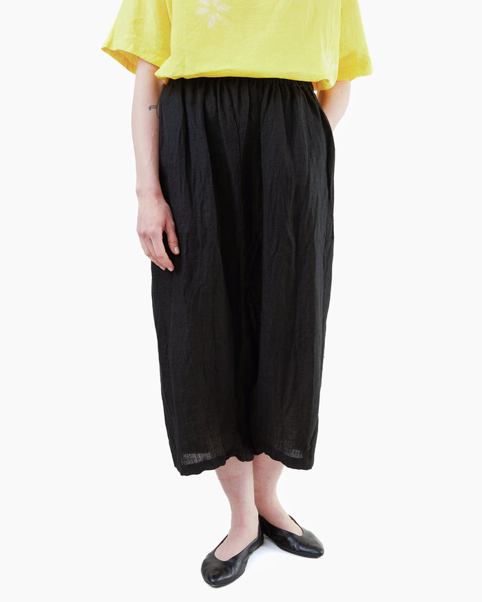 Guptiha Linen Gauze Pants in Black