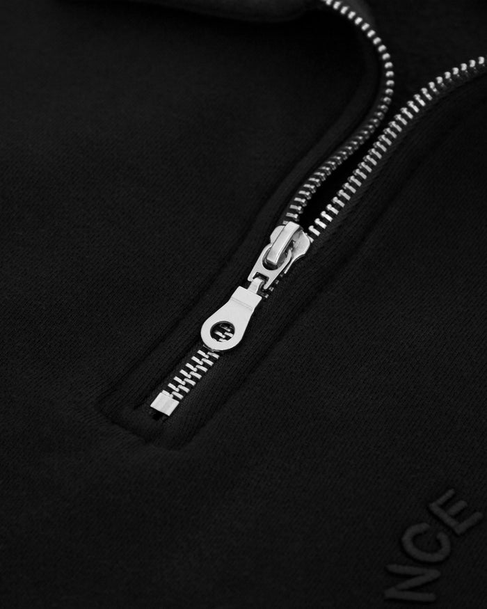 Half Zip Fleece Sweatshirt Black - Unisex