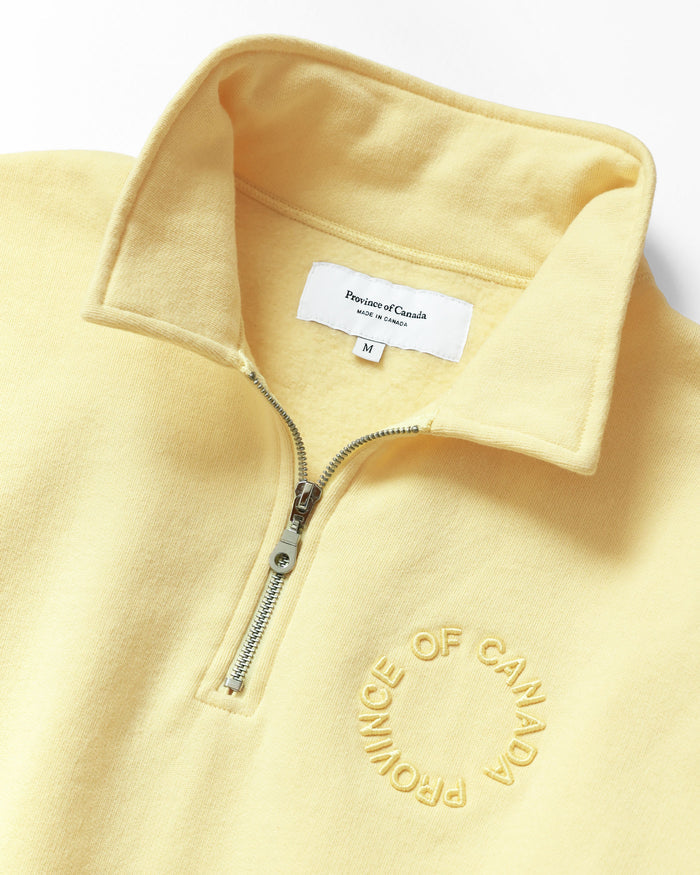 Made in Canada Half Zip Fleece Sweatshirt Butter - Unisex - Province of Canada