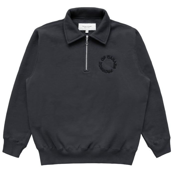 Made in Canada Half Zip Fleece Sweatshirt Coal - Unisex - Province of Canada