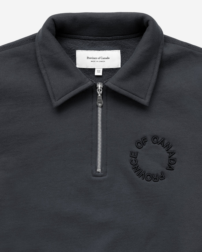 Made in Canada Half Zip Fleece Sweatshirt Coal - Unisex - Province of Canada