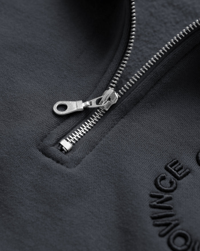 Made in Canada Half Zip Fleece Sweatshirt Coal - Unisex - Province of Canada