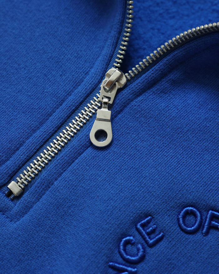 Made in Canada Half Zip Fleece Sweatshirt Royal - Unisex - Province of Canada