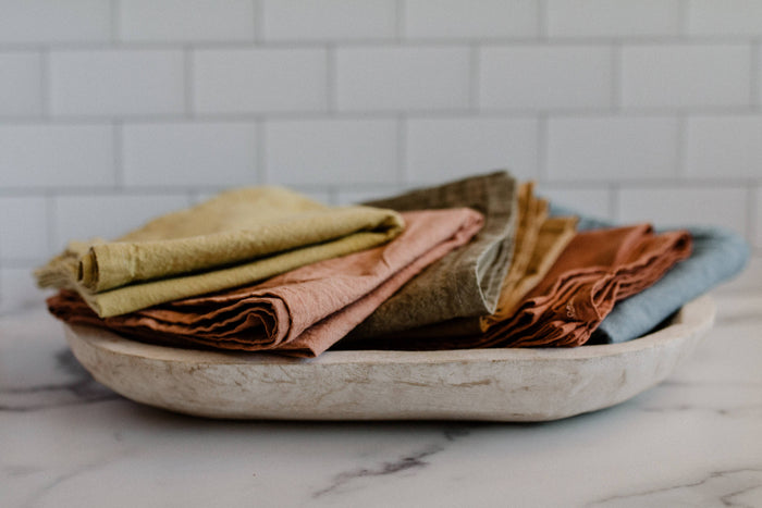Hand-dyed Organic Cotton Kitchen Towel