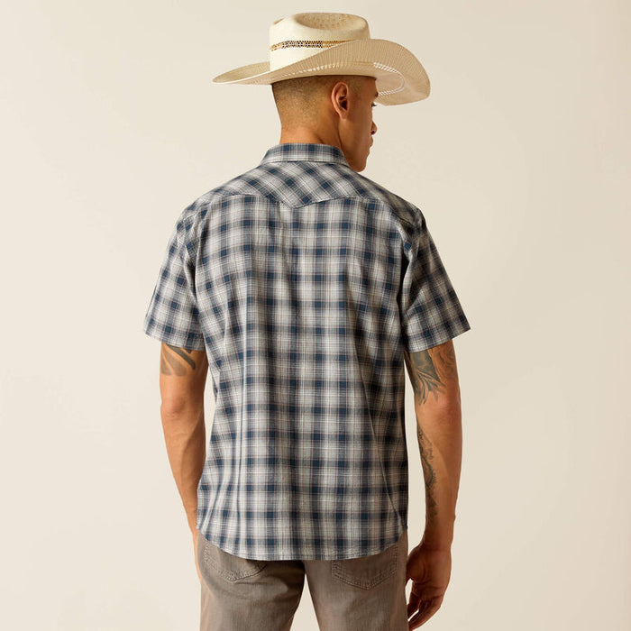 Ariat Haven retro fit shirt in deep pond, back view