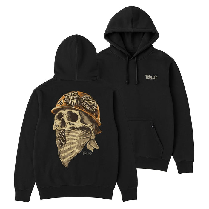 Troll Co. Headstrong hooded sweatshirt in black