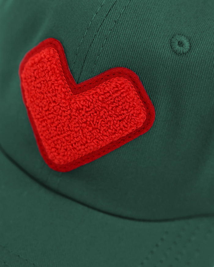 Made in Canada 100% Cotton Heart Baseball Hat Forest Green - Province of Canada