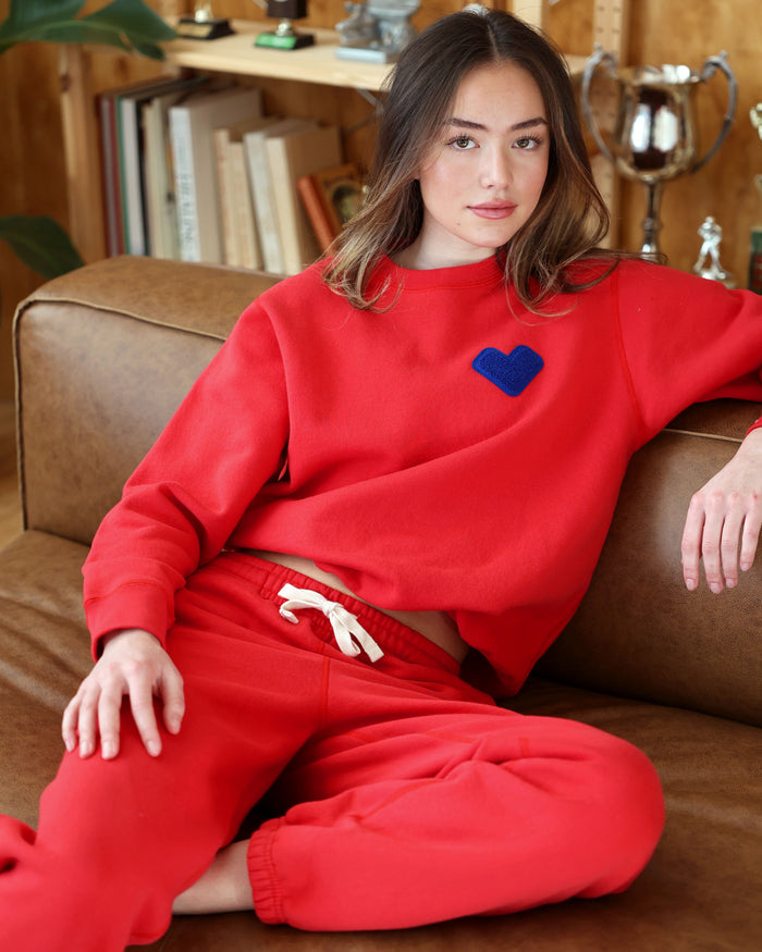 Made in Canada Heart Sweatshirt Red - Unisex - Province of Canada