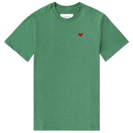 Made in Canada Organic Cotton Heart Tee Green - Unisex - Province of Canada