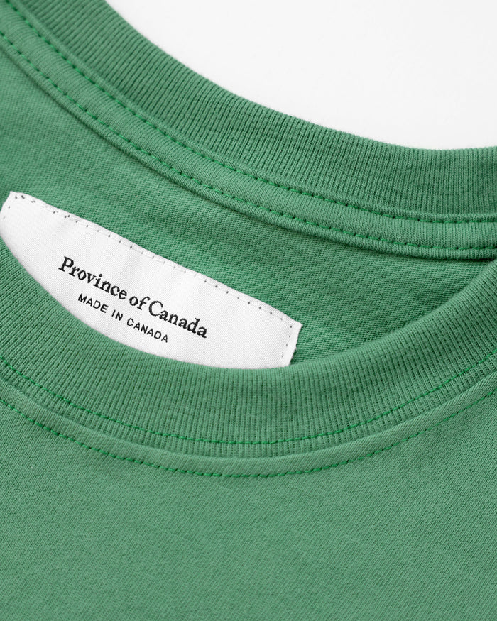 Made in Canada Organic Cotton Heart Tee Green - Unisex - Province of Canada