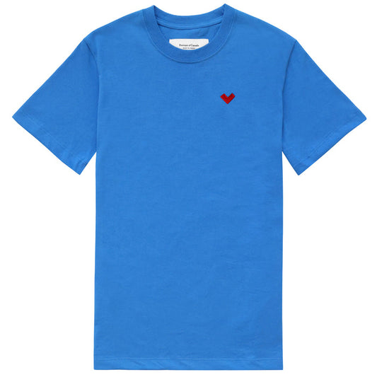 Made in Canada Organic Cotton Heart Tee Super Blue - Unisex - Province of Canada