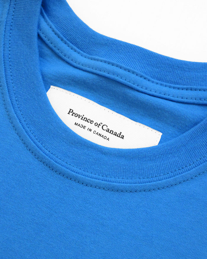 Made in Canada Organic Cotton Heart Tee Super Blue - Unisex - Province of Canada