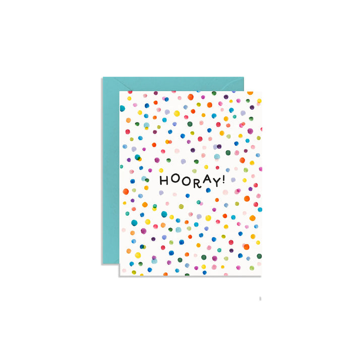Hooray Confetti Greeting Card