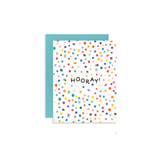 Hooray Confetti Greeting Card