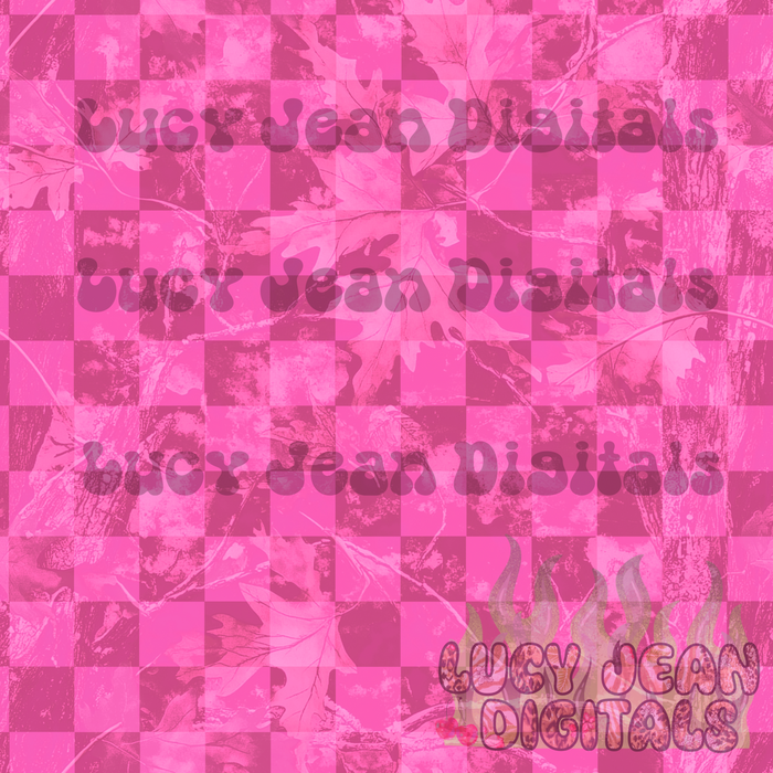 Hot Pink Checkered Camo Seamless File