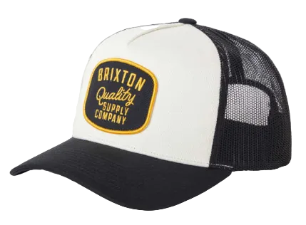 Brixton Hubal trucker hat in black and off white