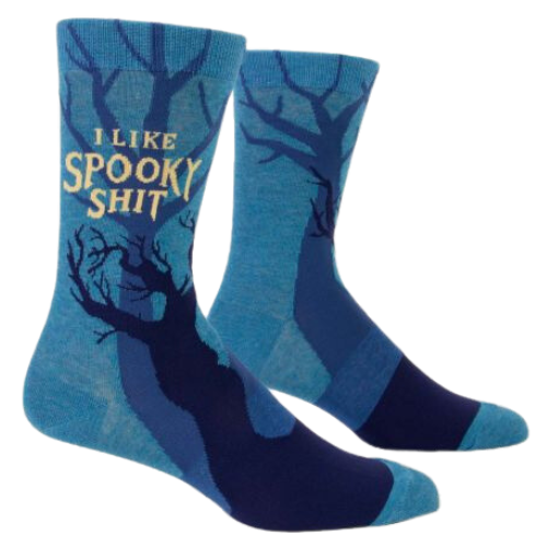 I Like Spooky Shit Halloween Men's Crew Socks.