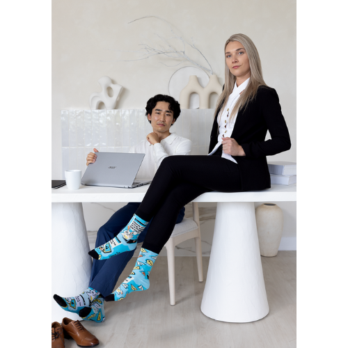 Women’s Inbox Bunny socks with cute cartoon bunny and message icon design