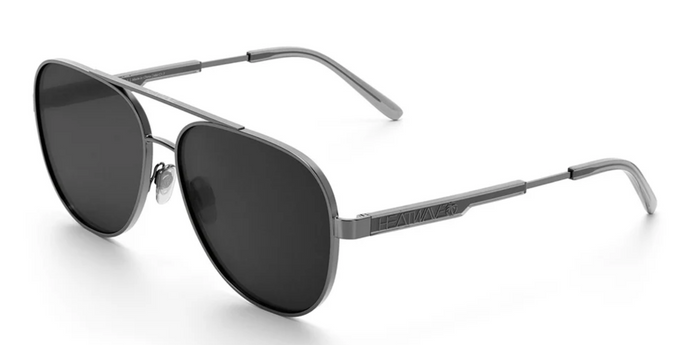 Heat Wave Incline sunglasses with gun metal frame and black polarized lens