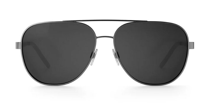 Heat Wave Incline sunglasses in gun metal with black polarized lens, alternate product view