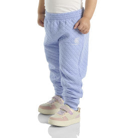 Carhartt infant and toddler quilted jersey logo sweatpant in pale iris