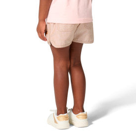 Carhartt infant and toddler stretch denim short in Carhartt brown, additional product view
