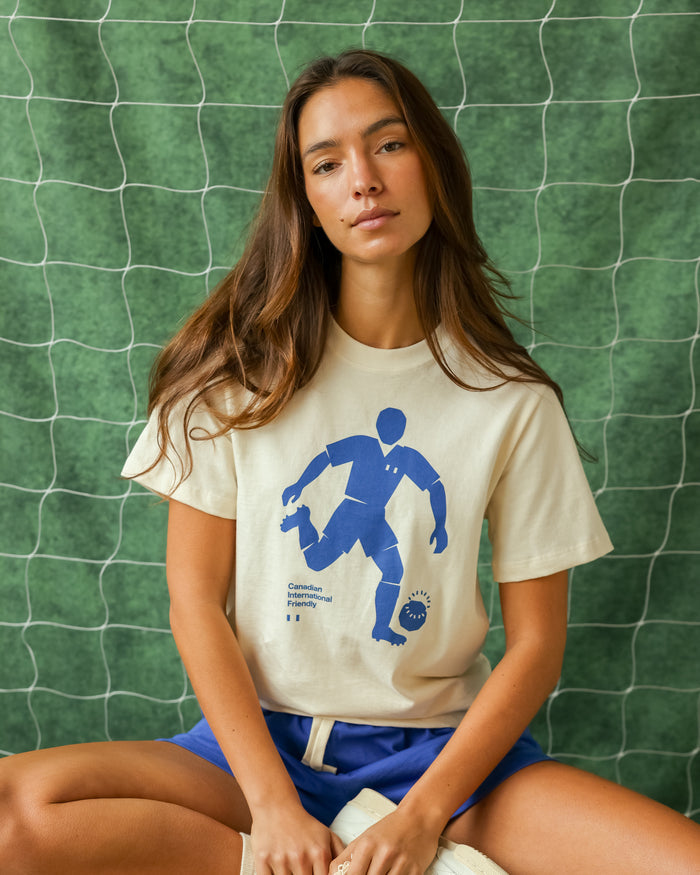 Made in Canada 100% Organic Cotton International Friendly Mascot Tee Natural - Unisex - Province of Canada