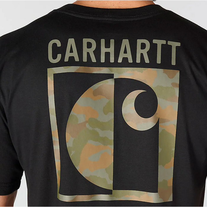 Irvine Relaxed Block Camo T-shirt-Black