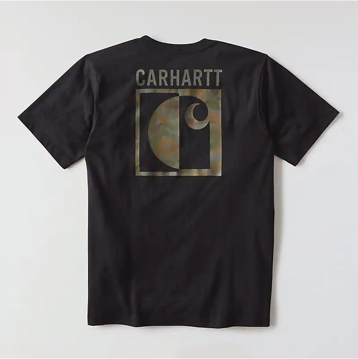 Irvine Relaxed Block Camo T-shirt-Black