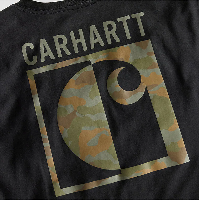 Irvine Relaxed Block Camo T-shirt-Black