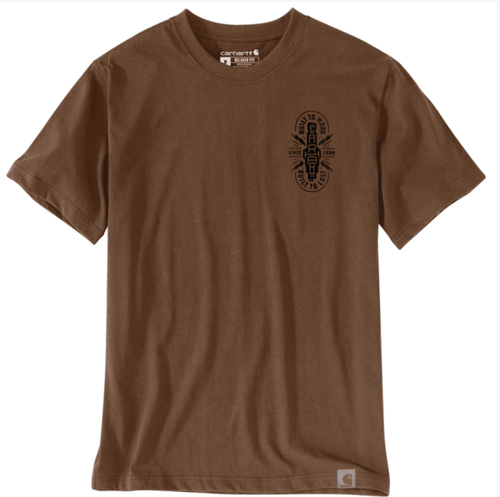 Carhartt Irvine relaxed fit Built graphic t-shirt in red duck heather, alternate product view