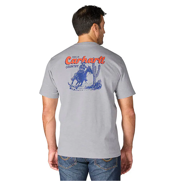 Carhartt Irvine relaxed fit horse graphic t-shirt in heather gray, available in big and tall sizes