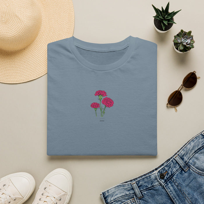 January's flower of the month - Nori Shore's Red Carnation Tee T‑Shirt