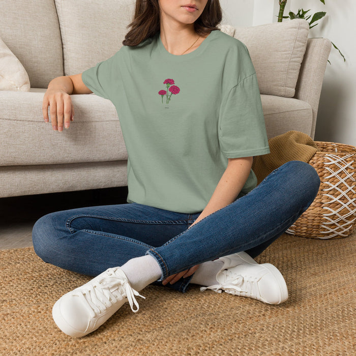 January's flower of the month - Nori Shore's Red Carnation Tee T‑Shirt
