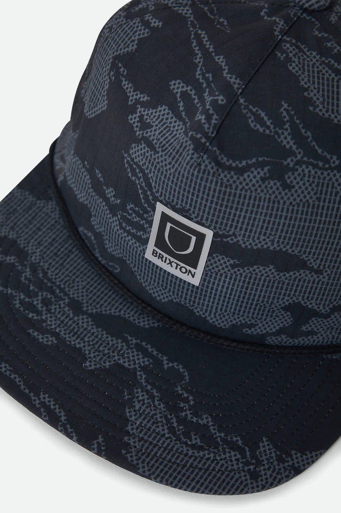 Brixton Journey performance snapback hat in black tiger camo, additional product view