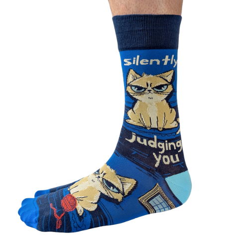 Judging You men’s socks – funny socks with bold text and sarcastic attitude