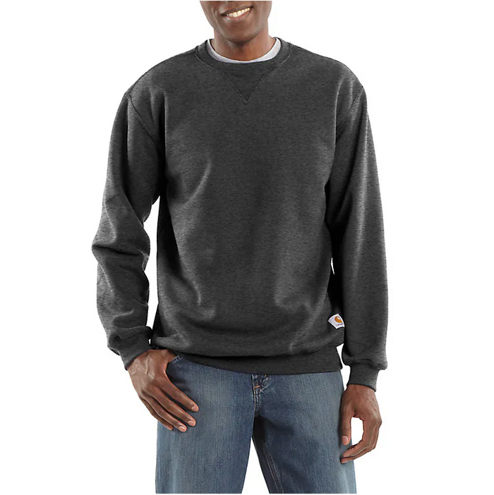Carhartt K124 loose fit midweight crewneck sweatshirt in carbon, available in tall