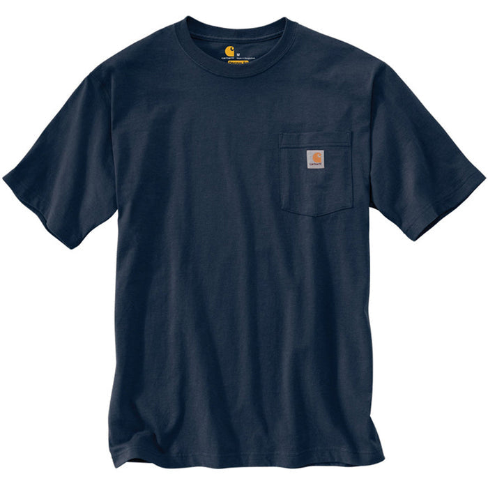Carhartt K87 loose fit heavyweight pocket t-shirt in navy, front view